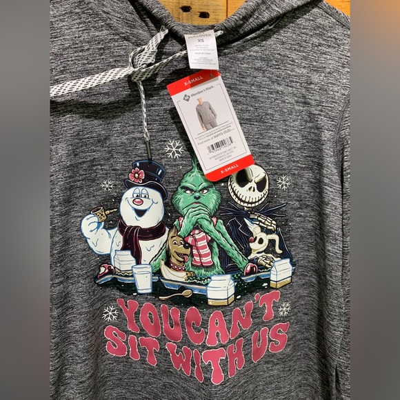 Women pullover hoodie. Christmas theme “you can’t sit with us.” Xsmall - Picture 2 of 3